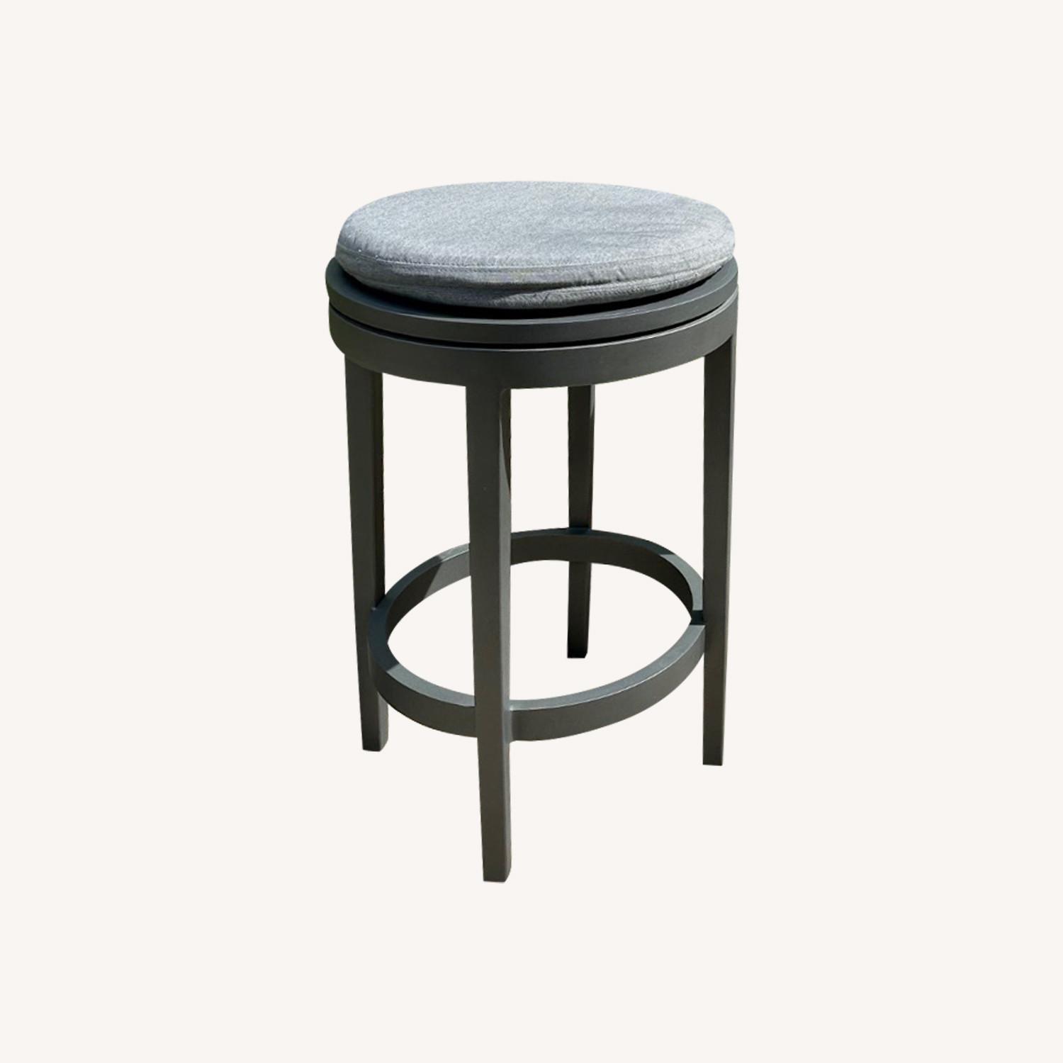 RH Balmain Aluminum Swivel Outdoor Stools Set of 4 - image-0
