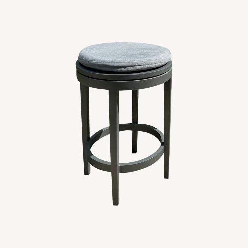 Used RH Balmain Aluminum Swivel Outdoor Stools Set of 4 for sale on AptDeco
