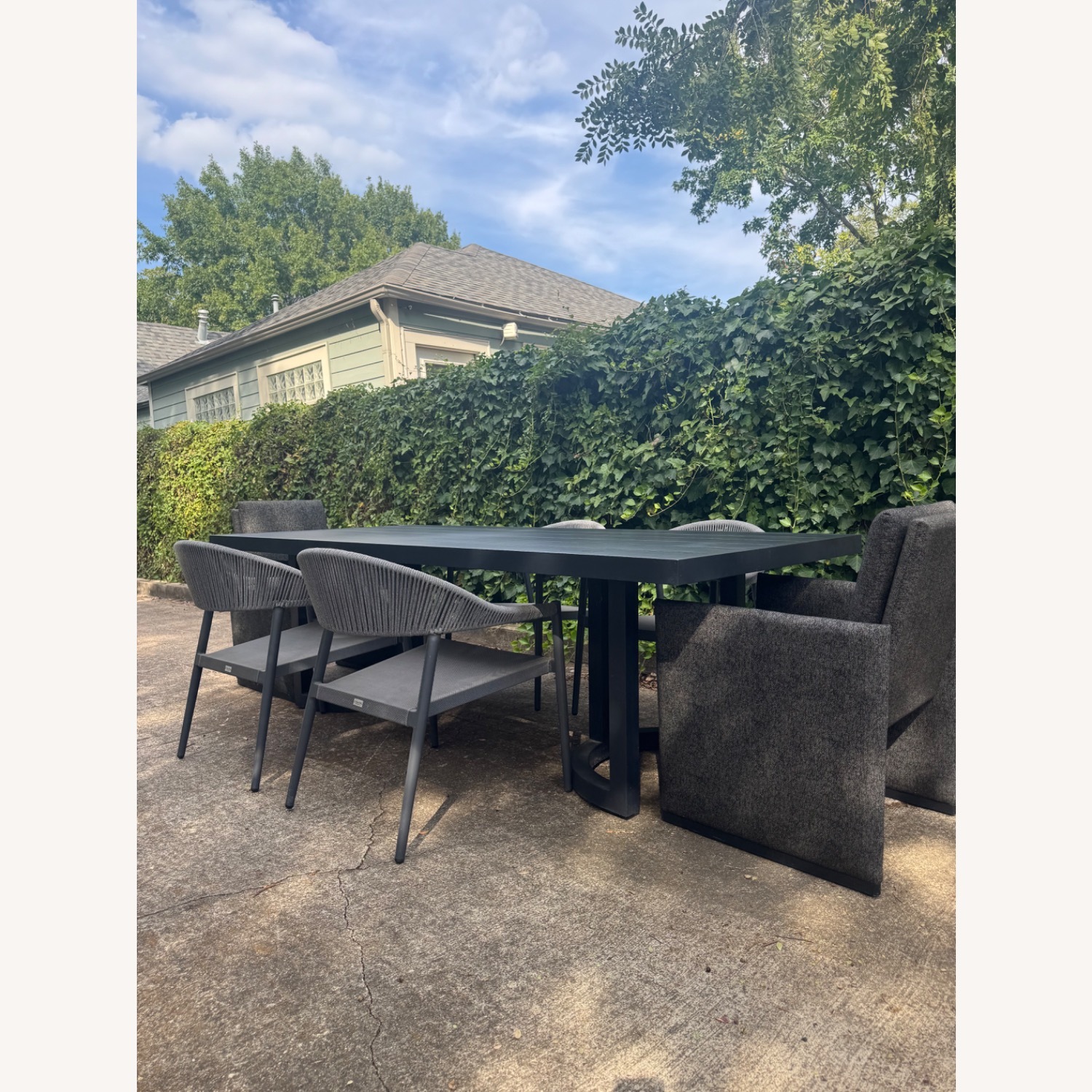 RH Portofino 96” Outdoor Dining Table With Chairs - image-6