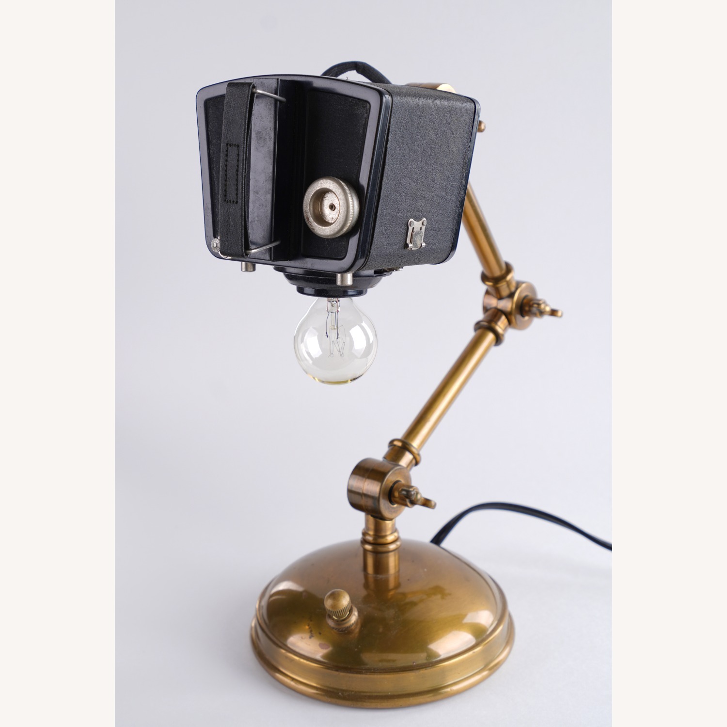 Vintage Retro Steampunk Art Light Table Lamp - image-11