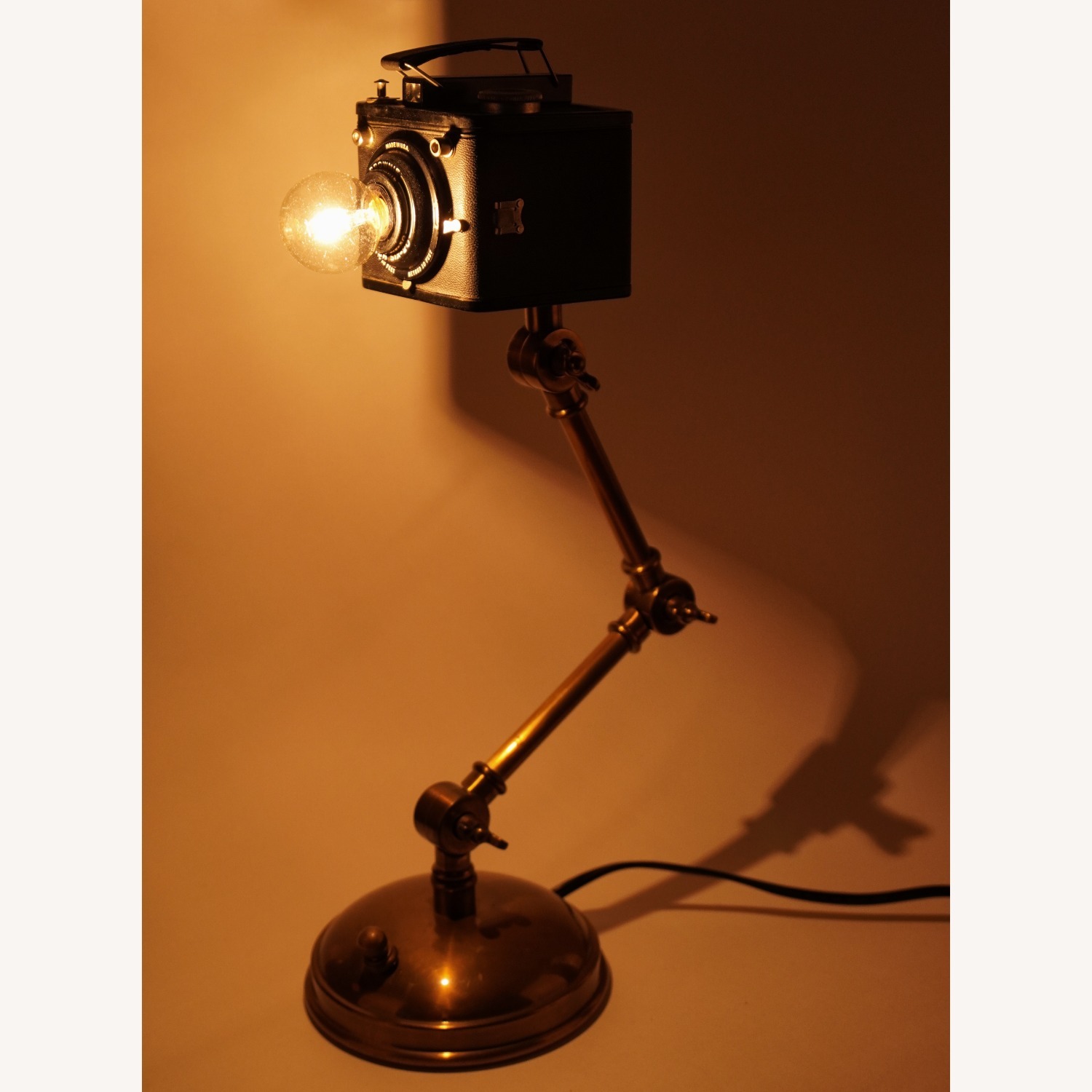 Vintage Retro Steampunk Art Light Table Lamp - image-17