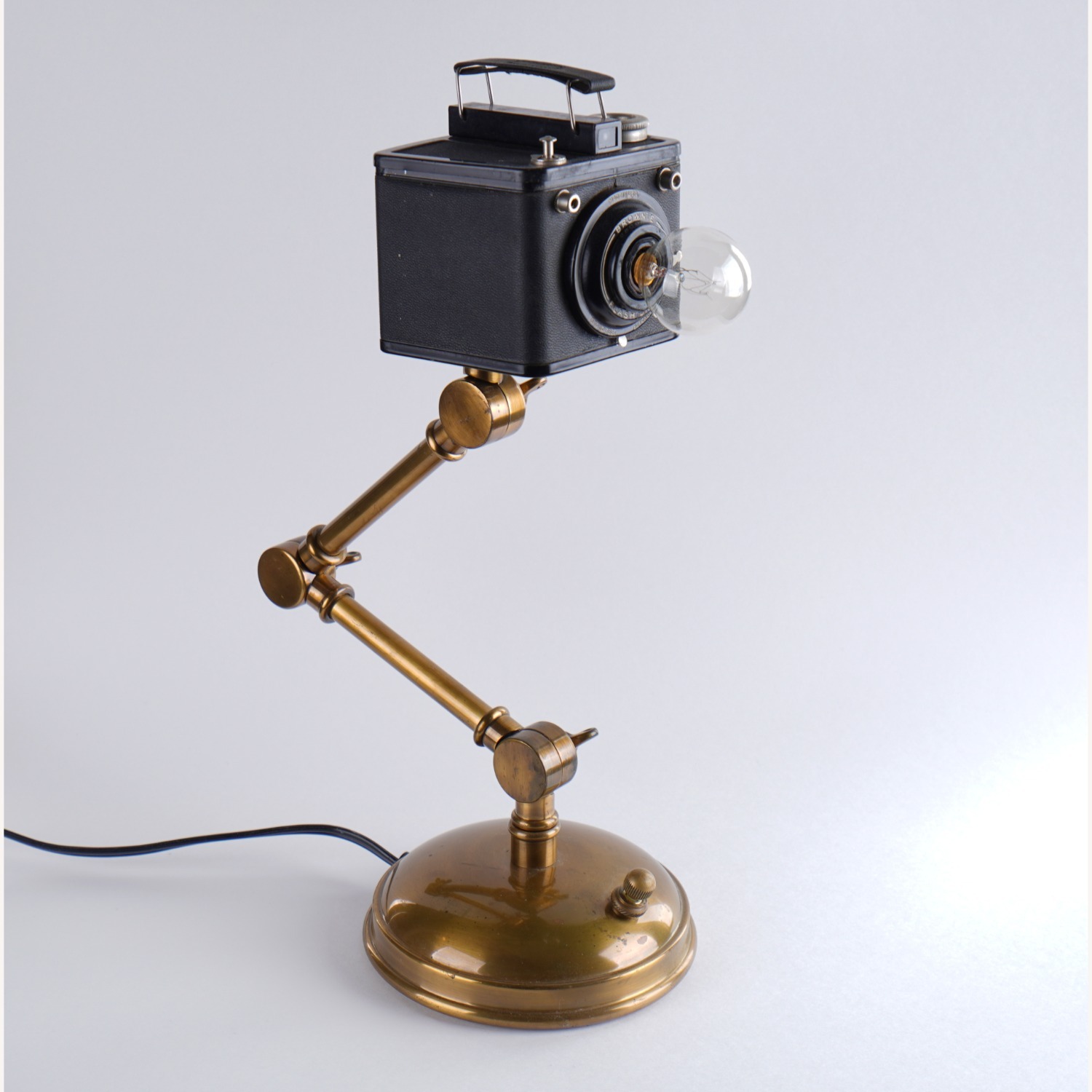 Vintage Retro Steampunk Art Light Table Lamp - image-1