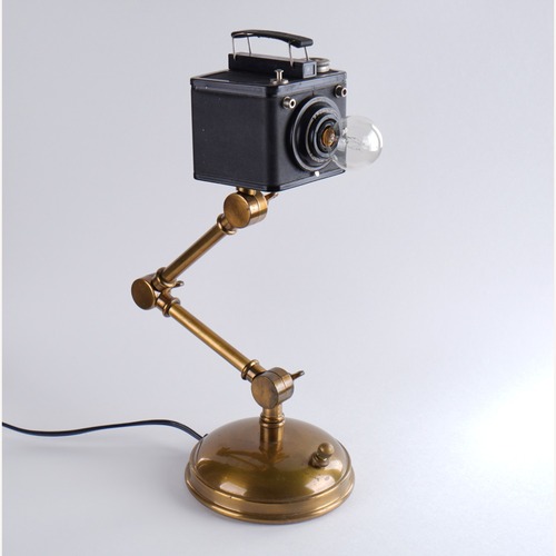 Used Vintage Retro Steampunk Art Light Table Lamp for sale on AptDeco