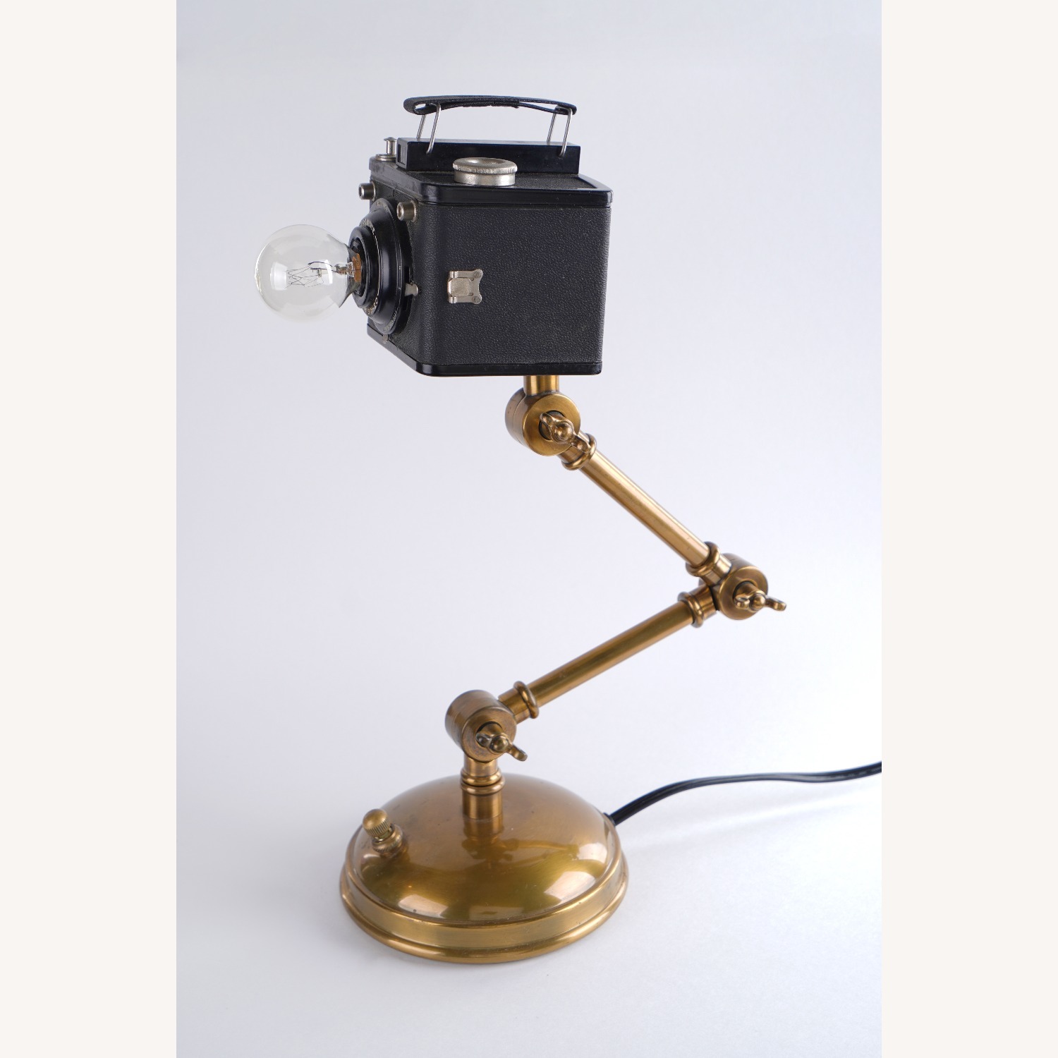 Vintage Retro Steampunk Art Light Table Lamp - image-6