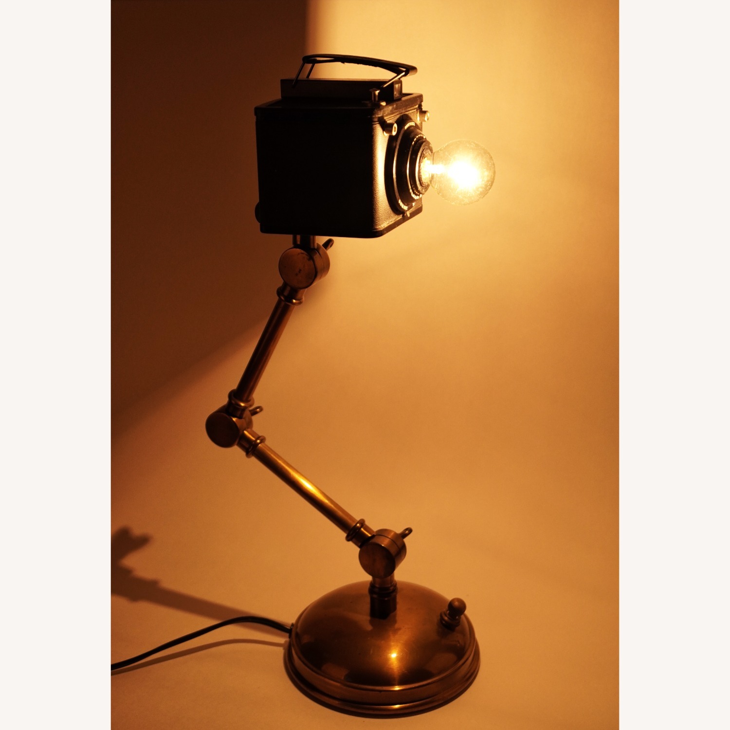 Vintage Retro Steampunk Art Light Table Lamp - image-19