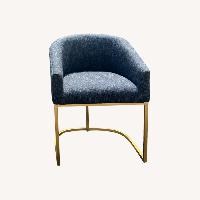 RH Set of 2 Emery Dining Chairs Black Gold