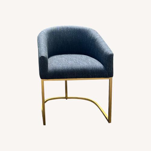 Used RH Set of 2 Emery Dining Chairs Black Gold for sale on AptDeco