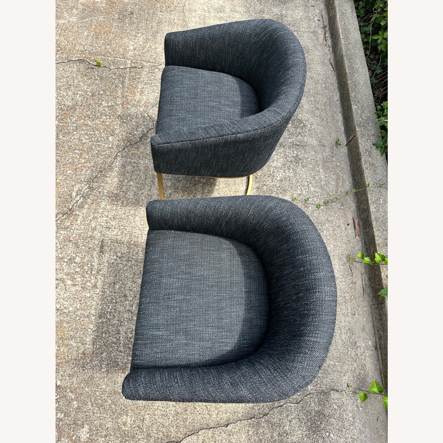 RH Set of 2 Emery Dining Chairs Black Gold - image-4