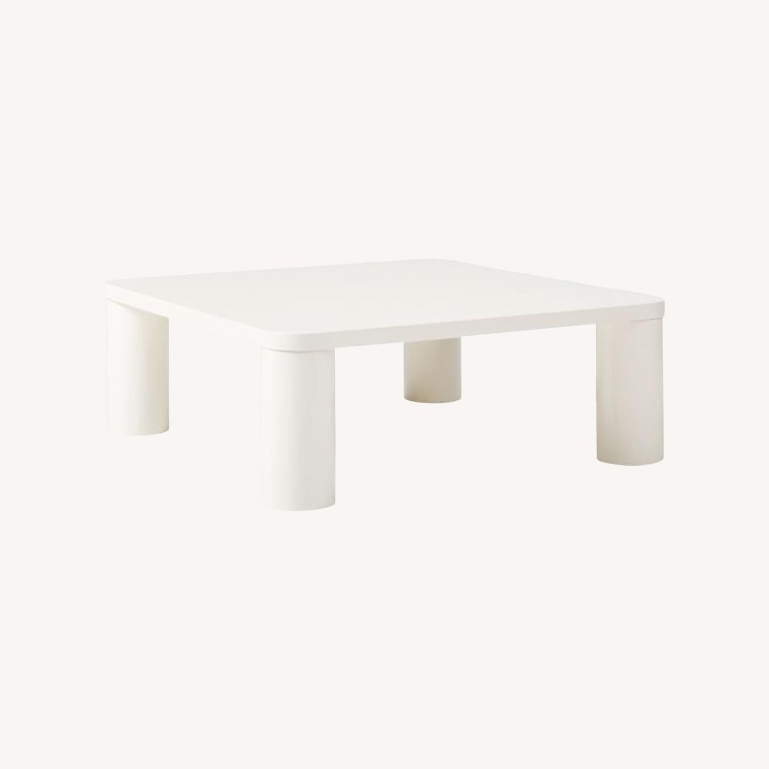 West Elm Hazel White Coffee Table - image-0