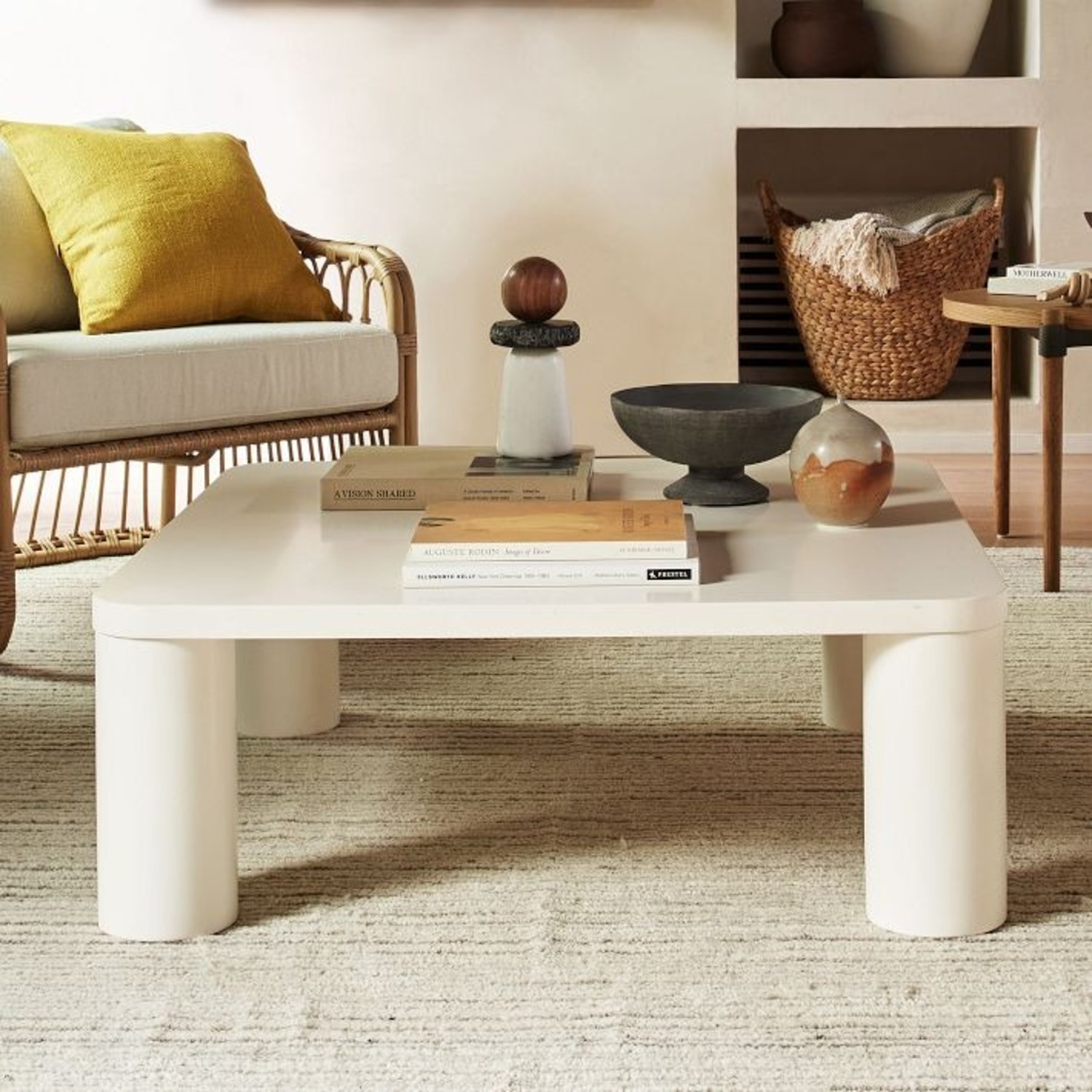 West Elm Hazel White Coffee Table - image-2