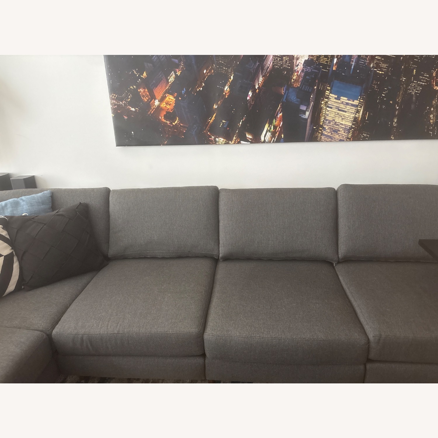 Burrow Nomad 9 Pieces Gray Fabric Configurable Sectional Sofa - image-7