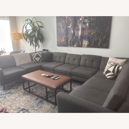 Used Burrow Nomad 9 Pieces Gray Fabric Configurable Sectional Sofa for sale on AptDeco