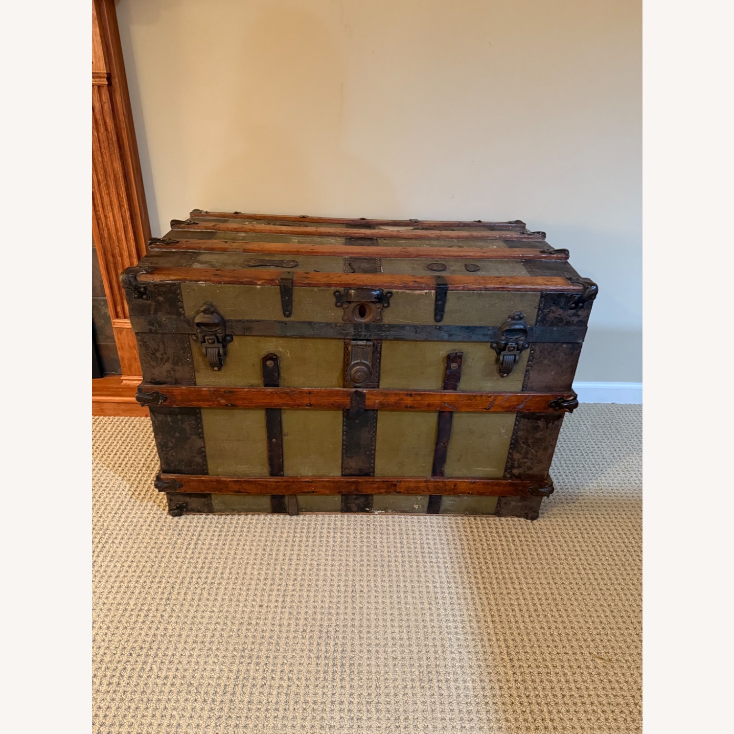 Vintage/Antique Finds Dark Brown Wood Chest - image-1