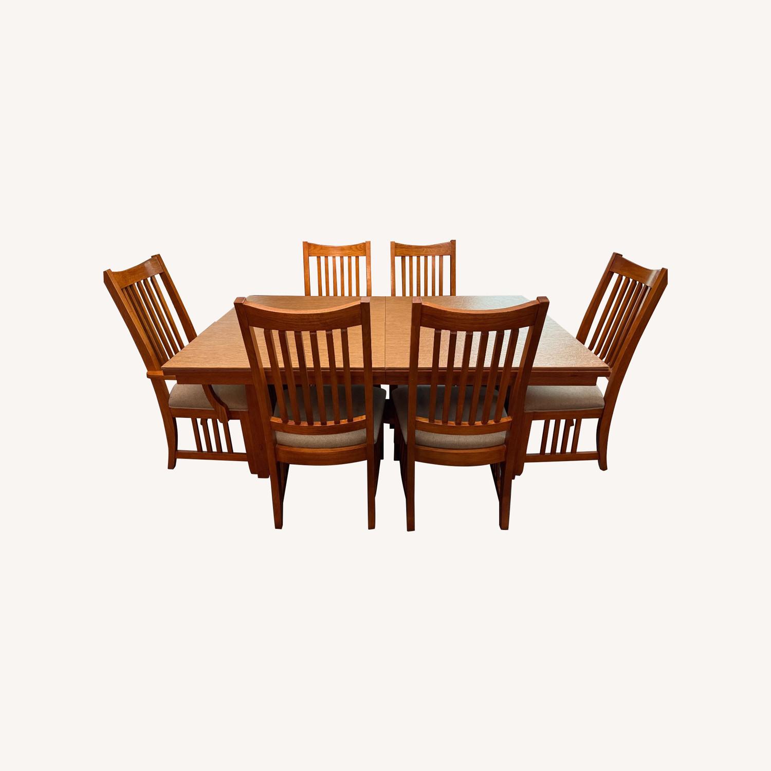 Mission Style Natural Wood Dining Sets - image-0