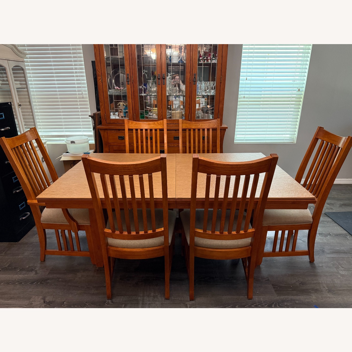 Mission Style Natural Wood Dining Sets - image-1