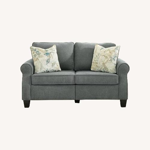 Used Ashley Furniture Alessio Dark Gray Loveseat for sale on AptDeco