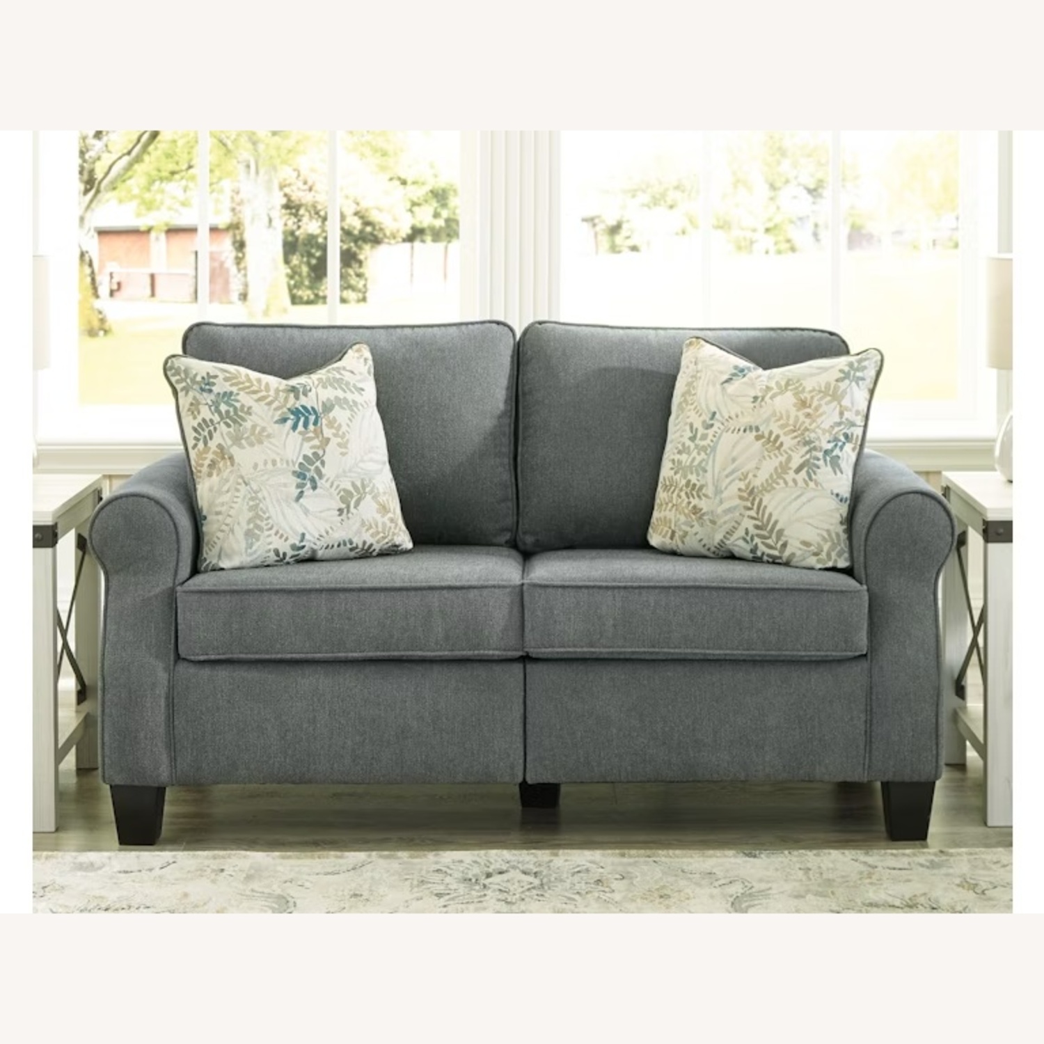 Ashley Furniture Alessio Dark Gray Loveseat - image-5