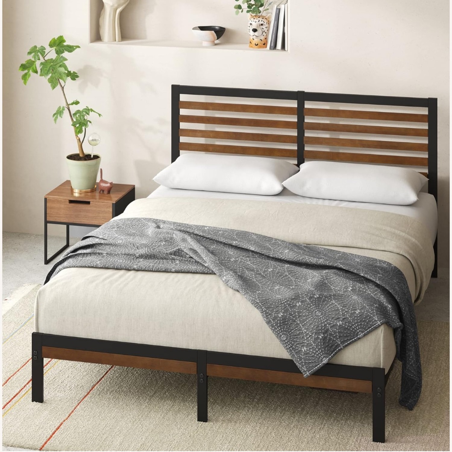 Zinus Bamboo Platform Bed Frame - image-1