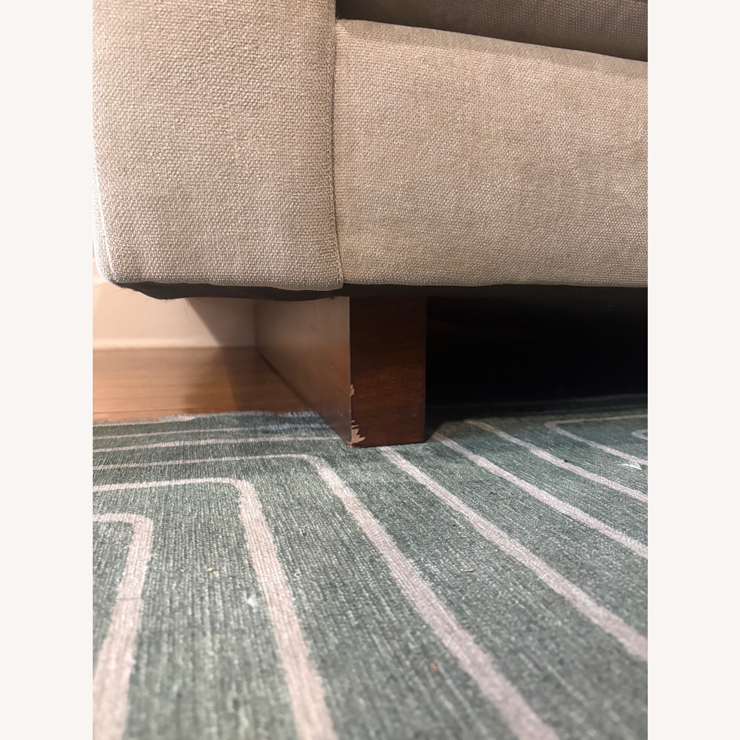 West Elm Harmony Light Gray Fabric 2 Seater Sofa - image-5