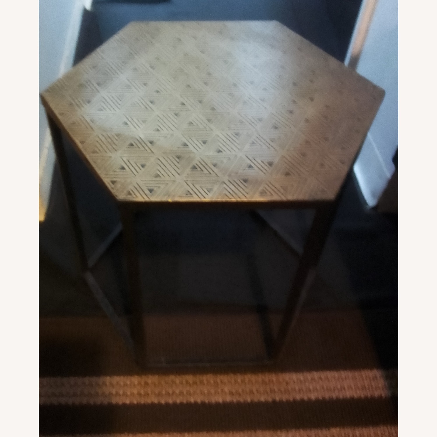 Pier 1 Imports Gold Side Table - image-2