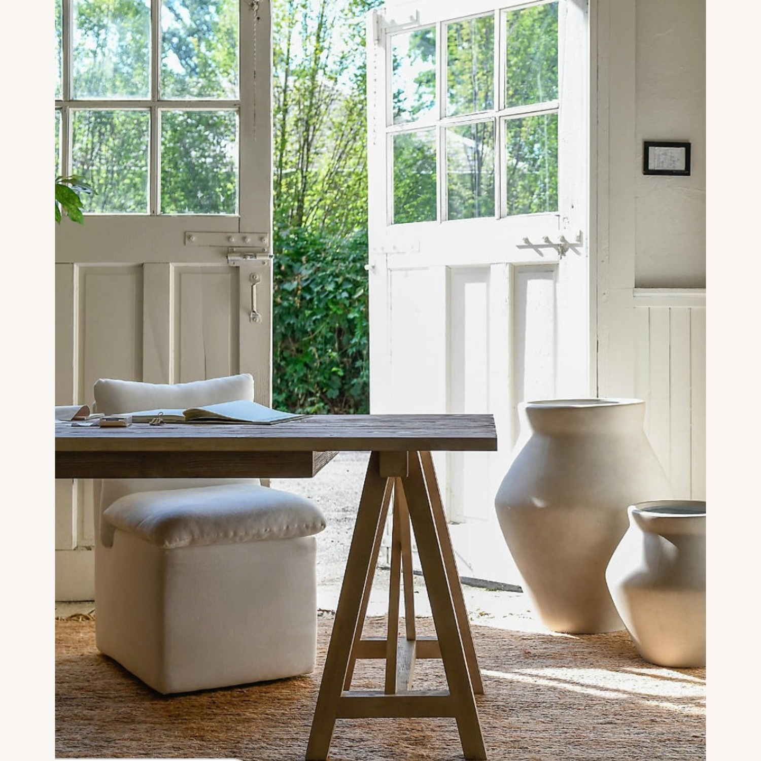 Crate & Barrel Leanne Ford Natural Wood Desk - image-5