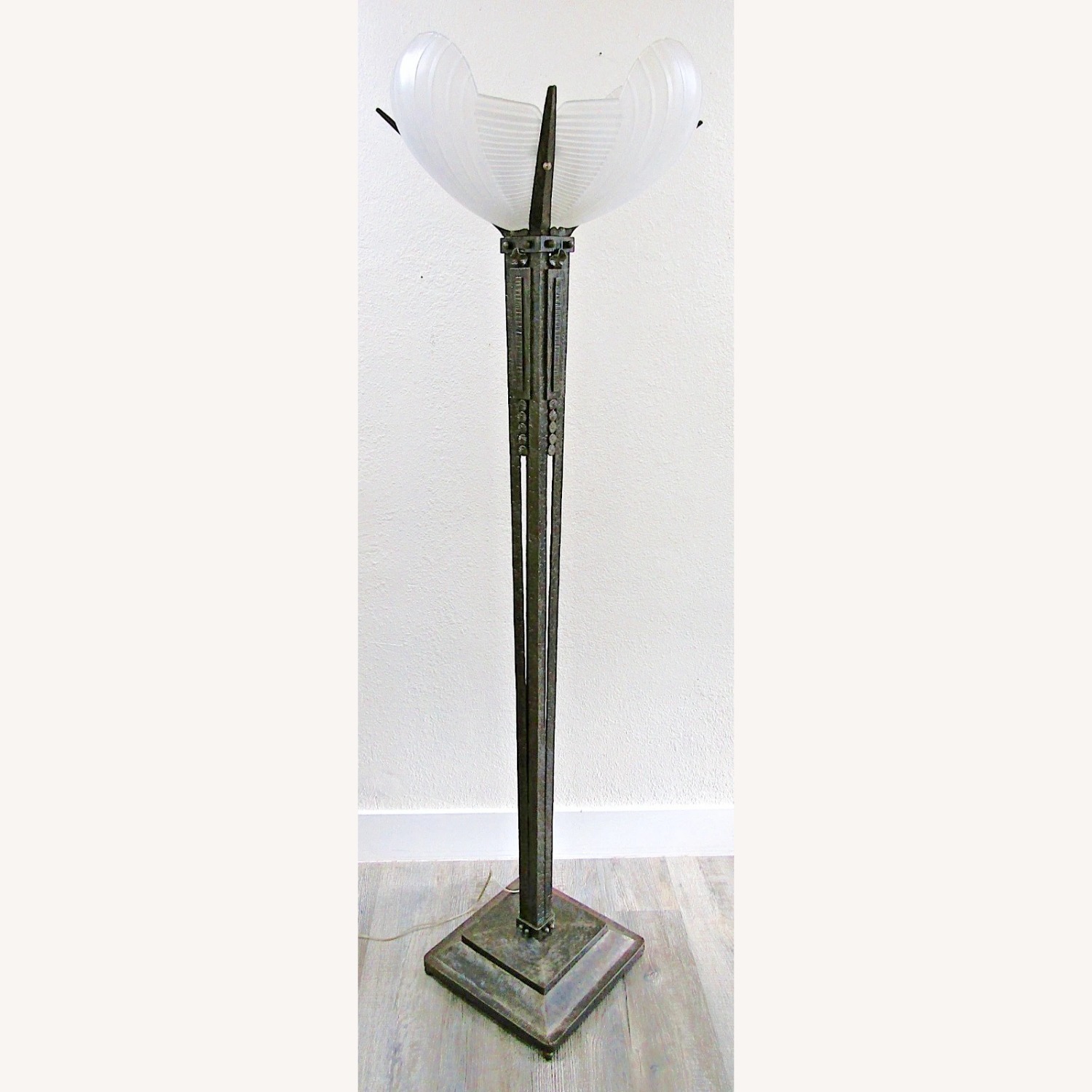 French Art Deco Atelier Petitot Bronze Floor Lamp - image-1
