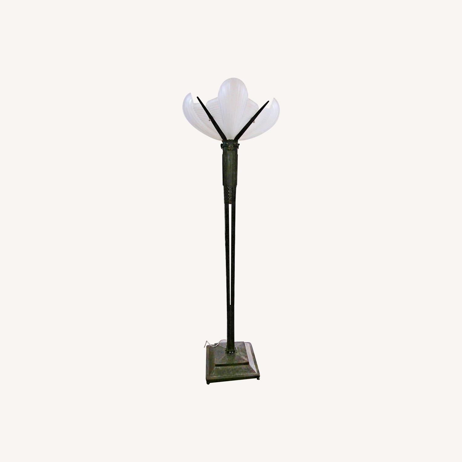 French Art Deco Atelier Petitot Bronze Floor Lamp - image-0