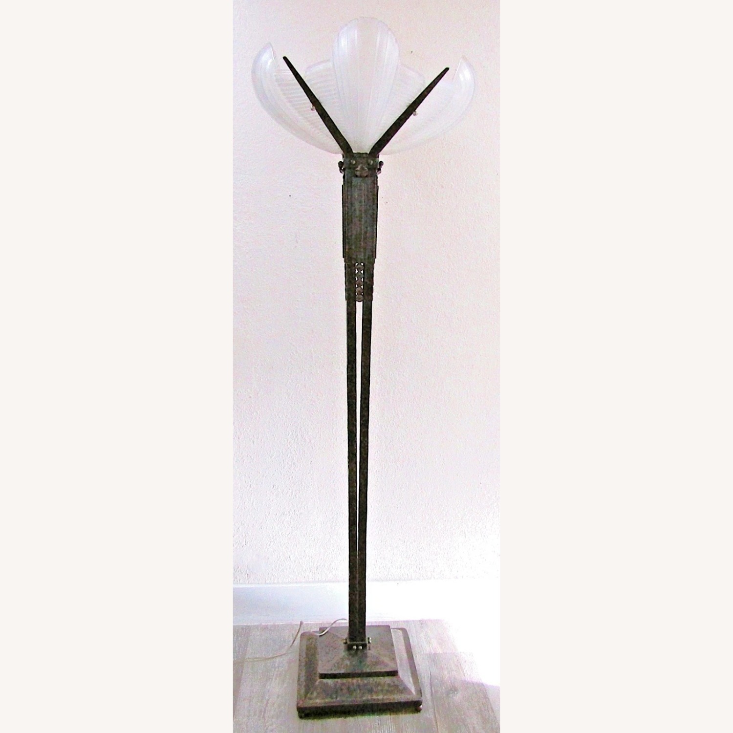 French Art Deco Atelier Petitot Bronze Floor Lamp - image-6