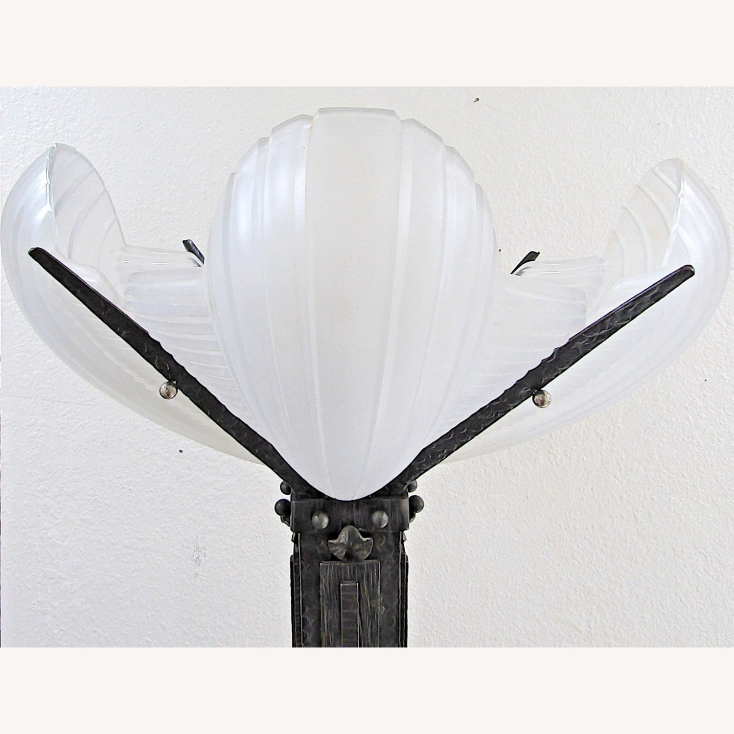 French Art Deco Atelier Petitot Bronze Floor Lamp - image-7