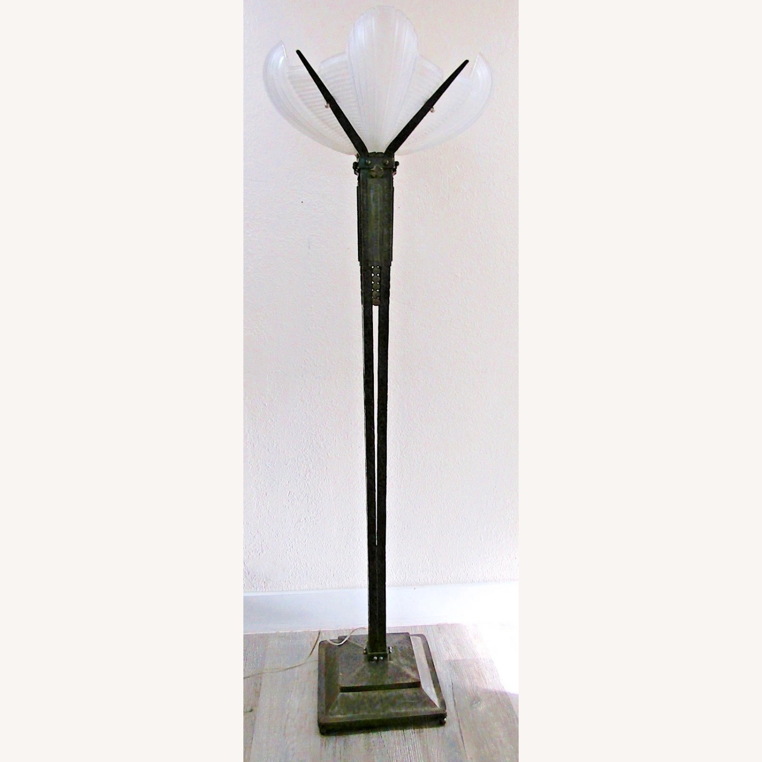 French Art Deco Atelier Petitot Bronze Floor Lamp - image-5