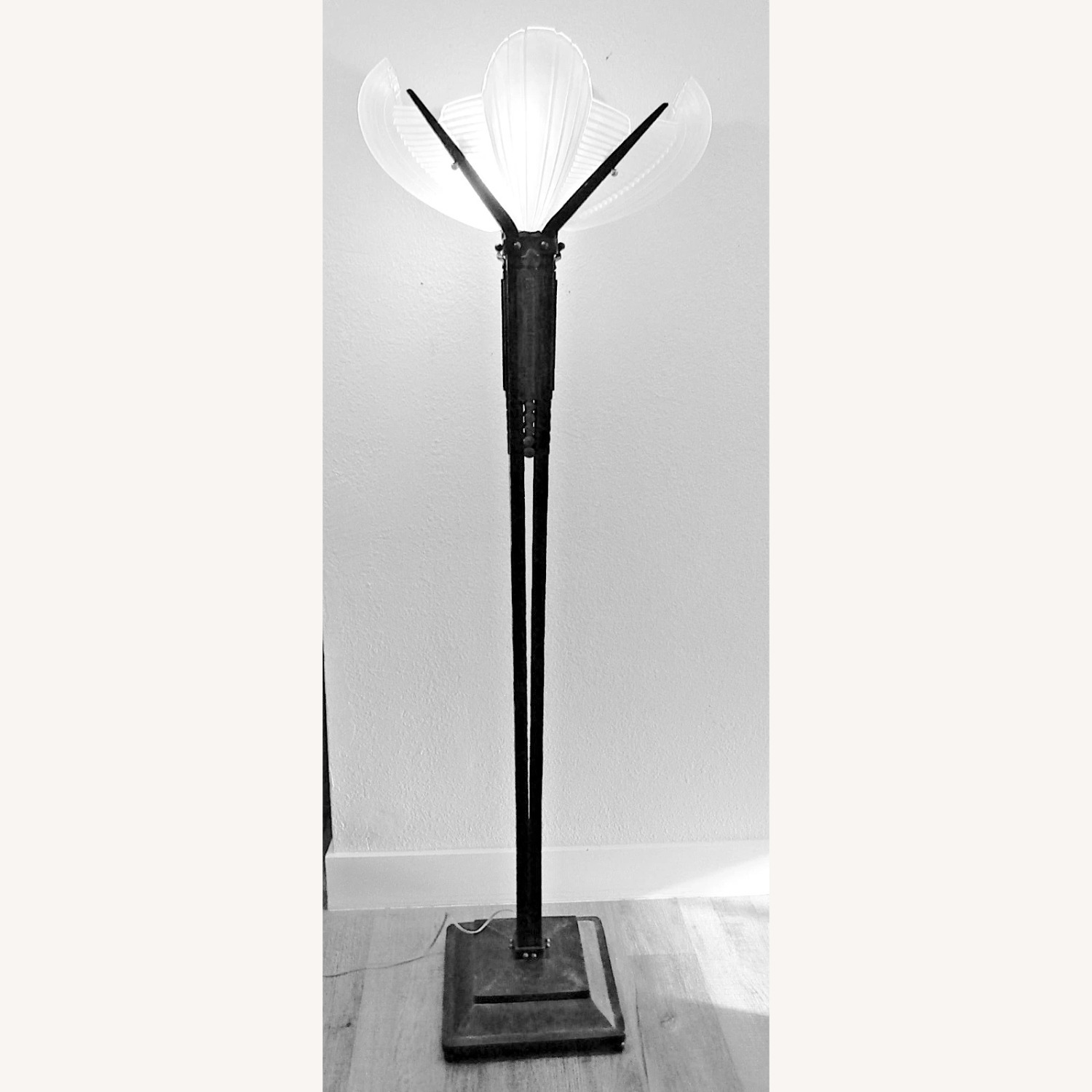 French Art Deco Atelier Petitot Bronze Floor Lamp - image-2