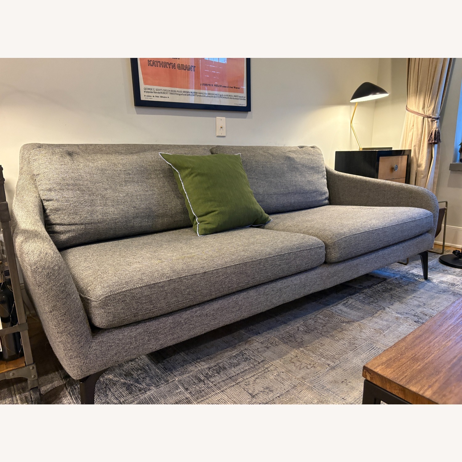 West Elm Alto Dark Gray Fabric 3+ Seater Sofa - image-3