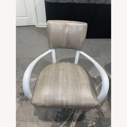 Used Bernhardt Light Gray Leather Accent Chairs for sale on AptDeco