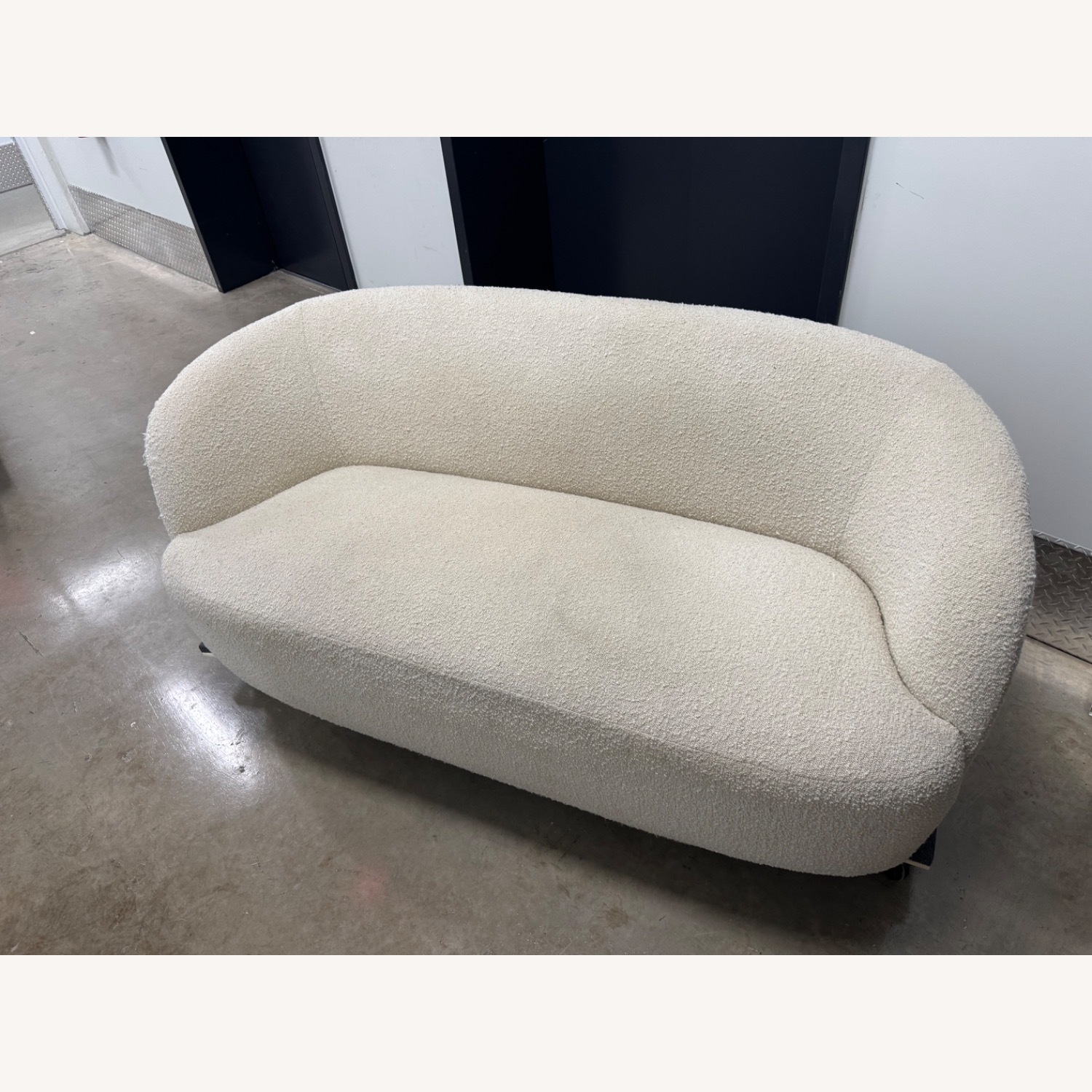 CB2 Gwyneth 68" Ivory Boucle Loveseat by goop - image-4