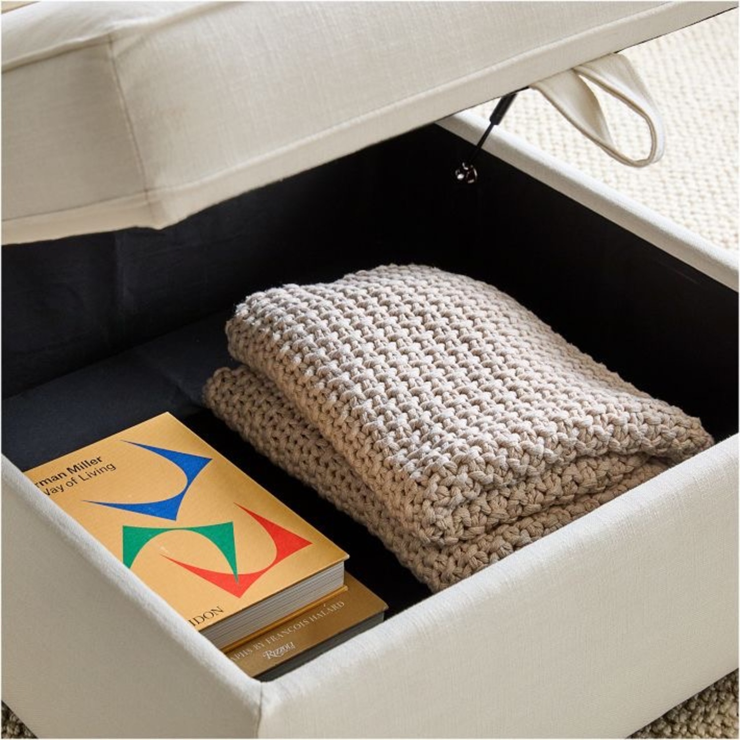 West Elm Harris Storage Ottoman - image-2