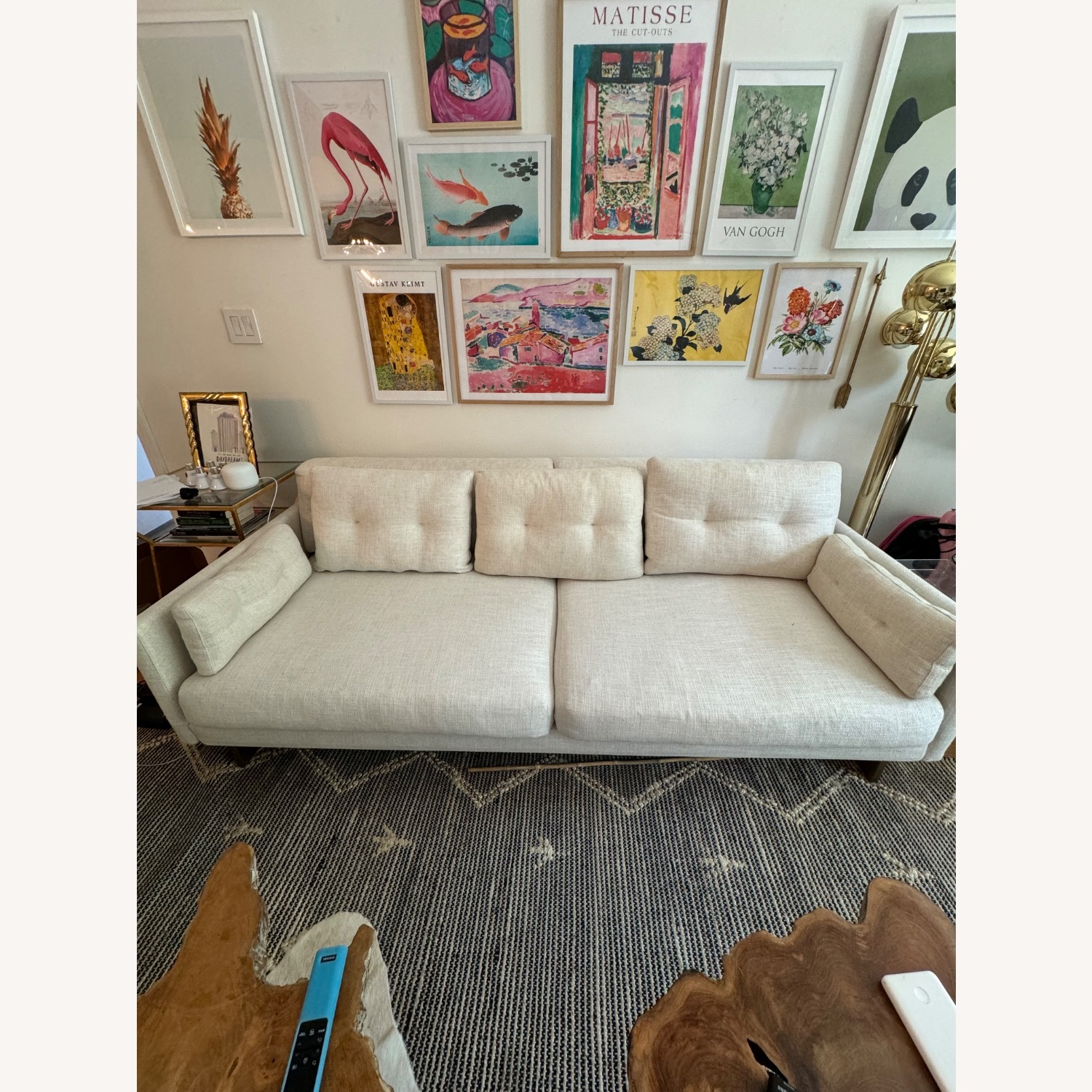 Jonathan Adler Malibu Natural Linen 3+ Seater Sofa - image-1