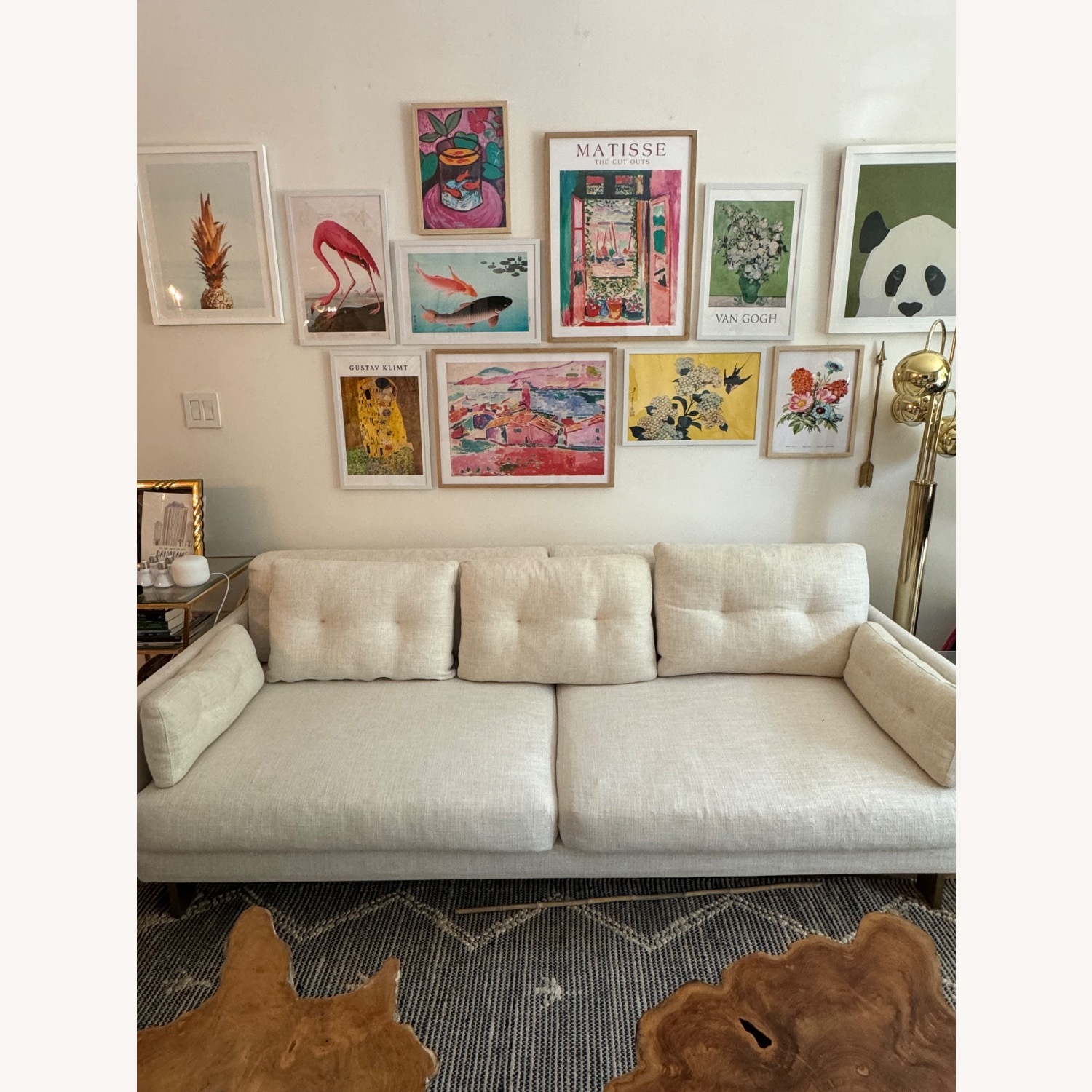 Jonathan Adler Malibu Natural Linen 3+ Seater Sofa - image-4