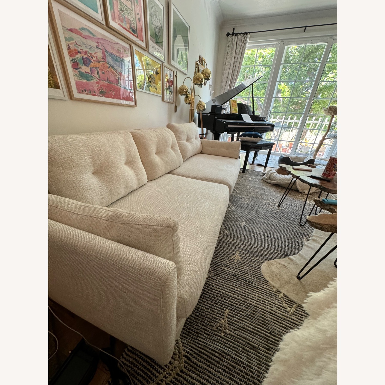 Jonathan Adler Malibu Natural Linen 3+ Seater Sofa - image-2