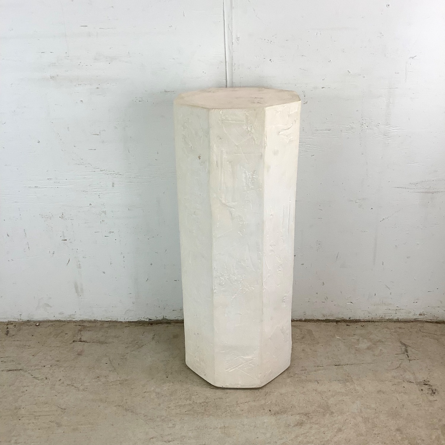 Vintage Modern Plaster Pedestal  - image-1