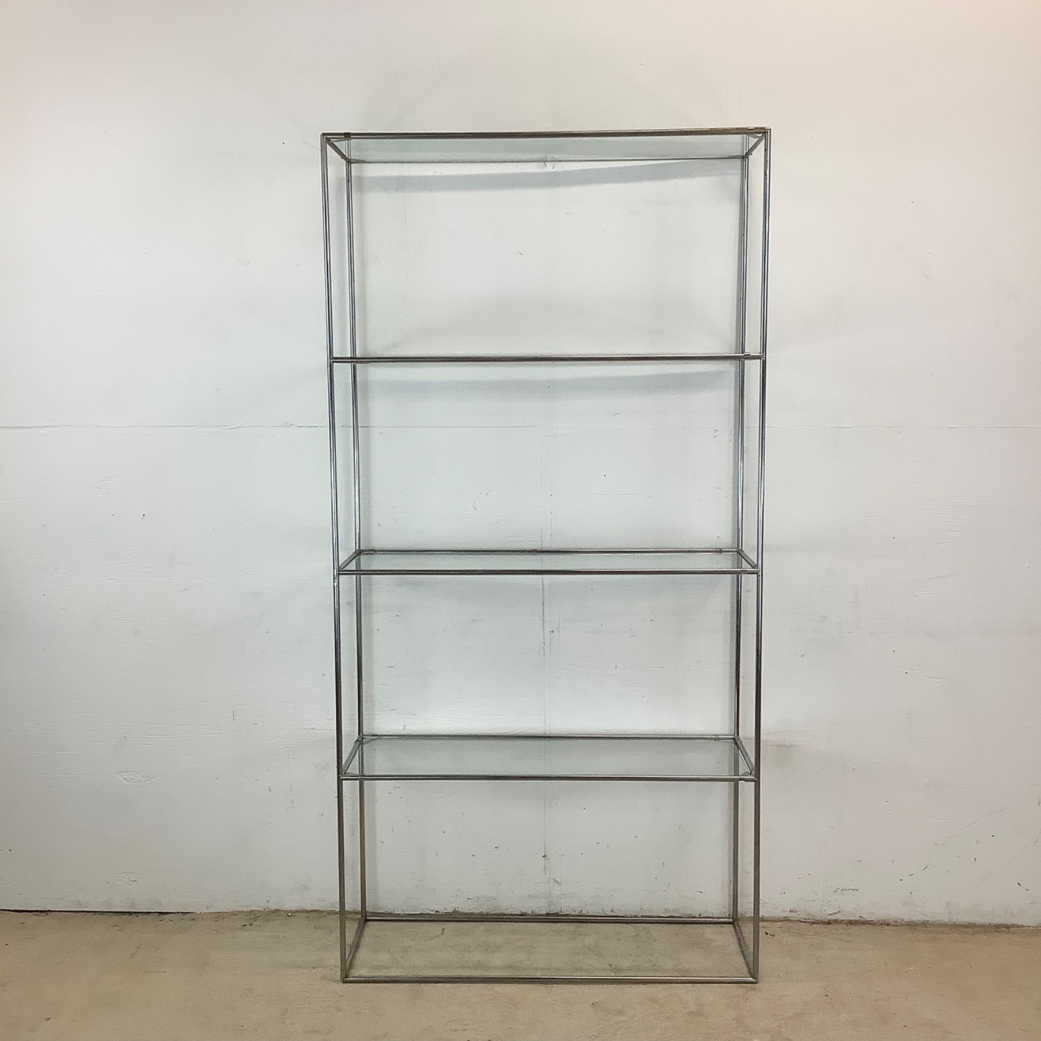 Tall Vintage Etagere Bookcase - image-1