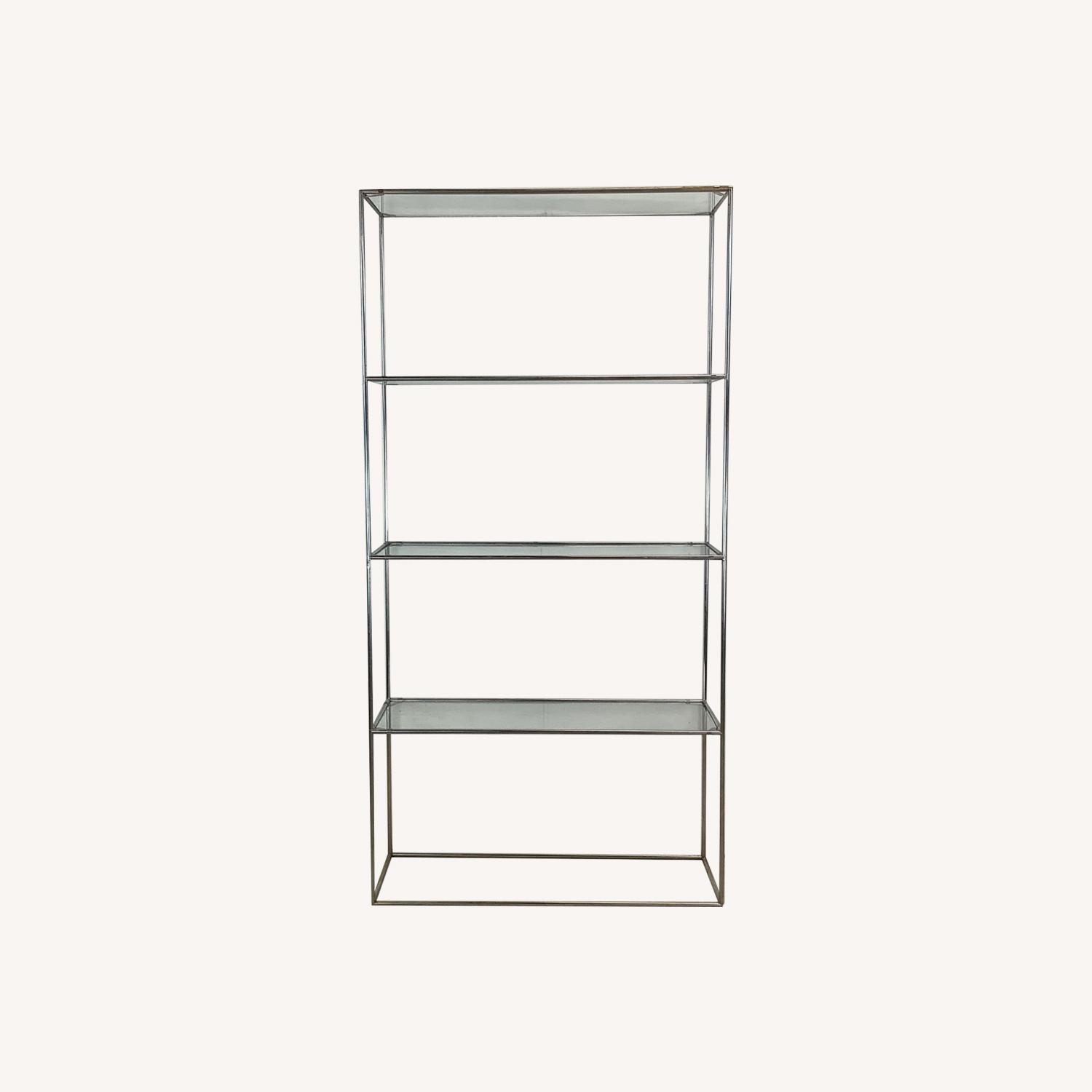 Tall Vintage Etagere Bookcase - image-0
