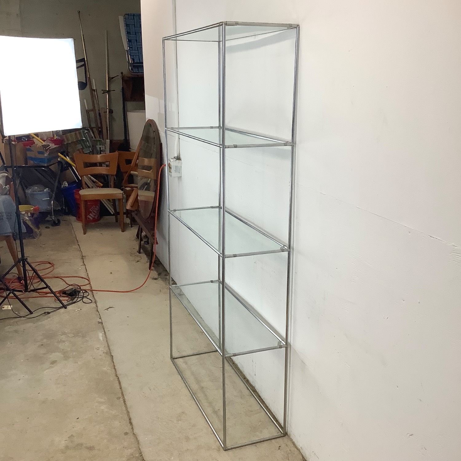 Tall Vintage Etagere Bookcase - image-5