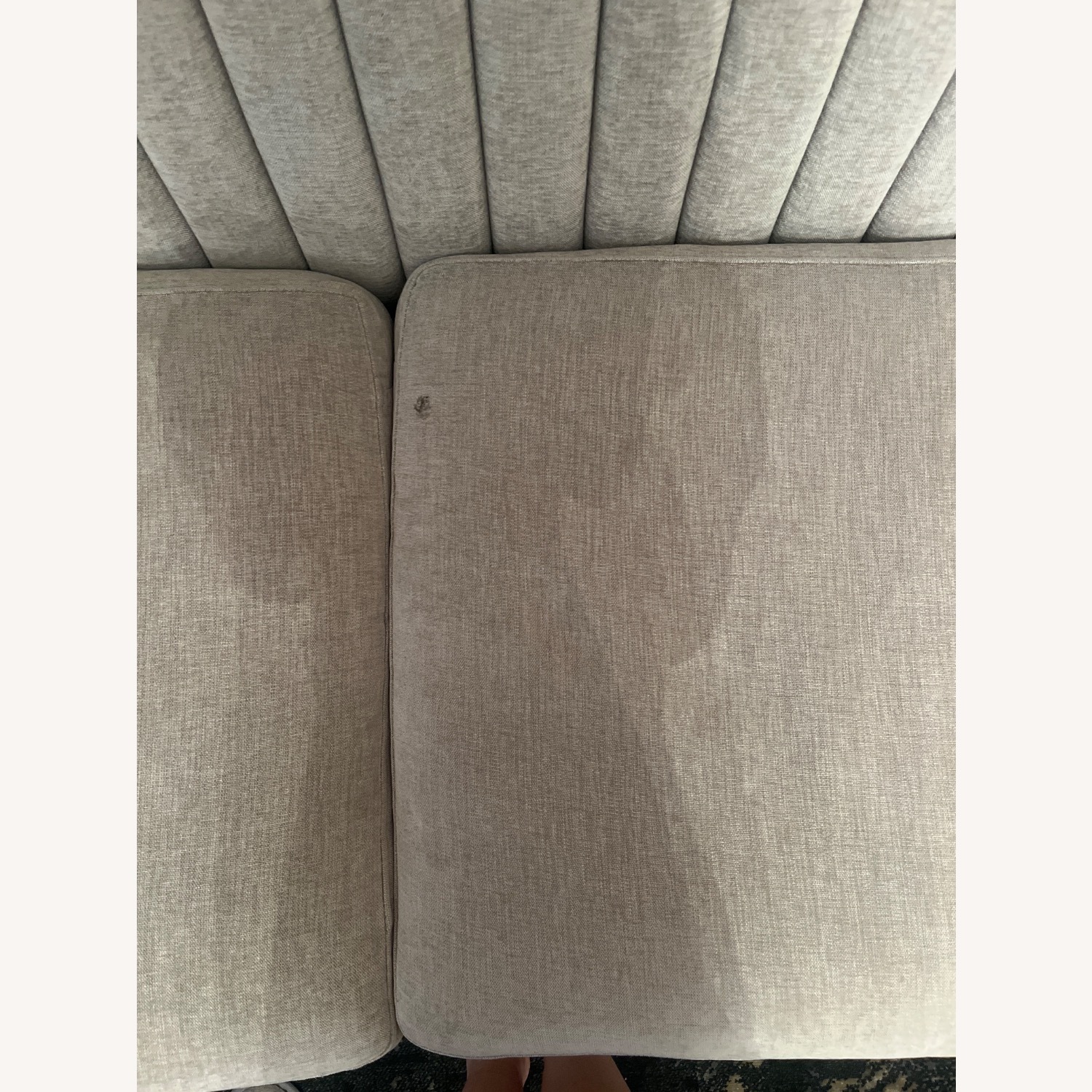 Raymour & Flanigan Caitlin Silver Fabric 3+ Seater Sofa - image-6