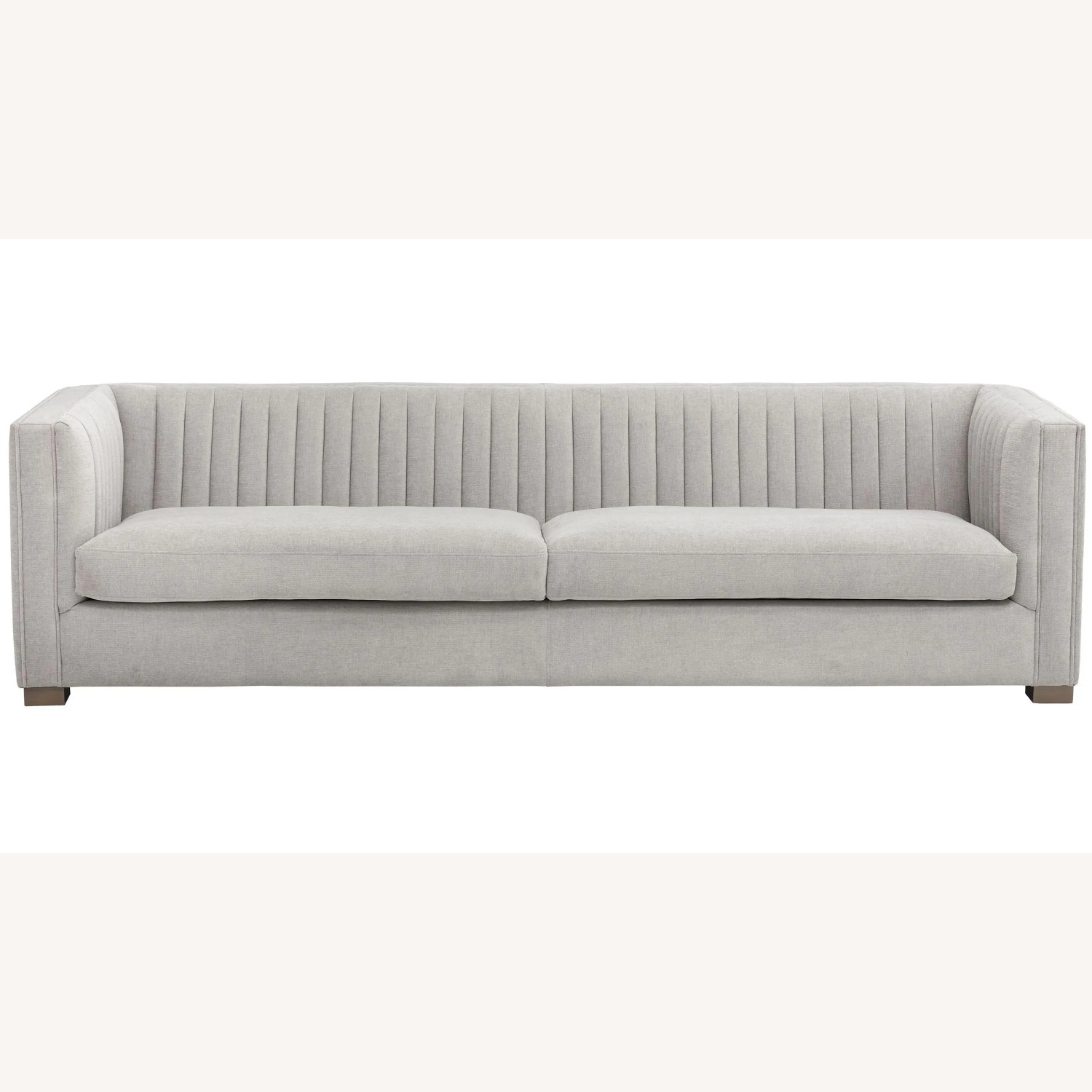 Raymour & Flanigan Caitlin Silver Fabric 3+ Seater Sofa - image-8
