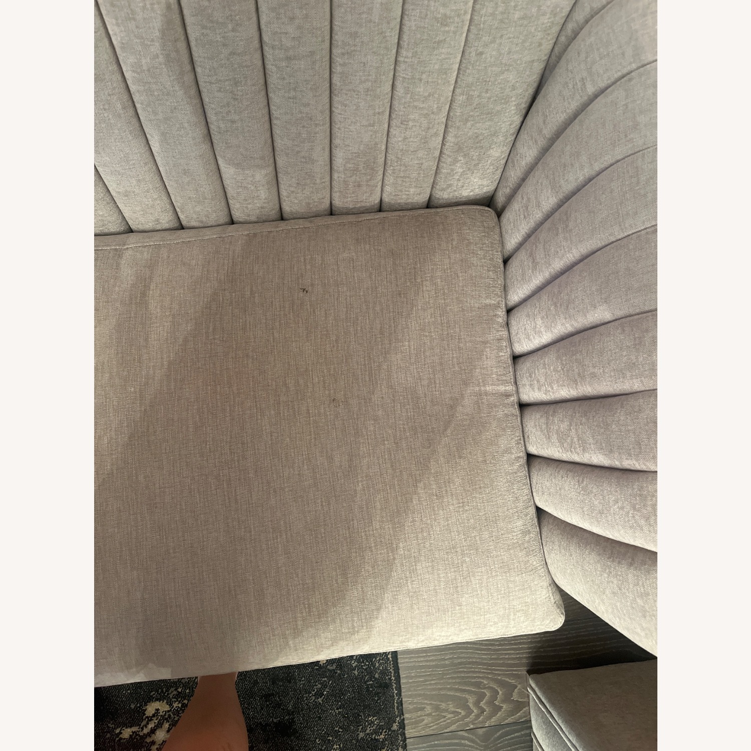 Raymour & Flanigan Caitlin Silver Fabric 3+ Seater Sofa - image-7