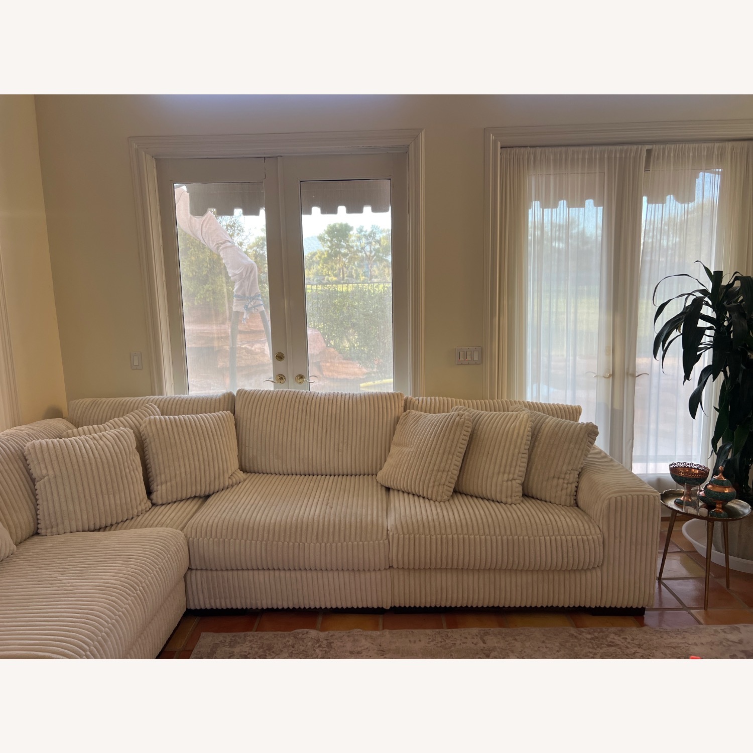 Ashley Furniture White 2 Piece Sectional - image-3