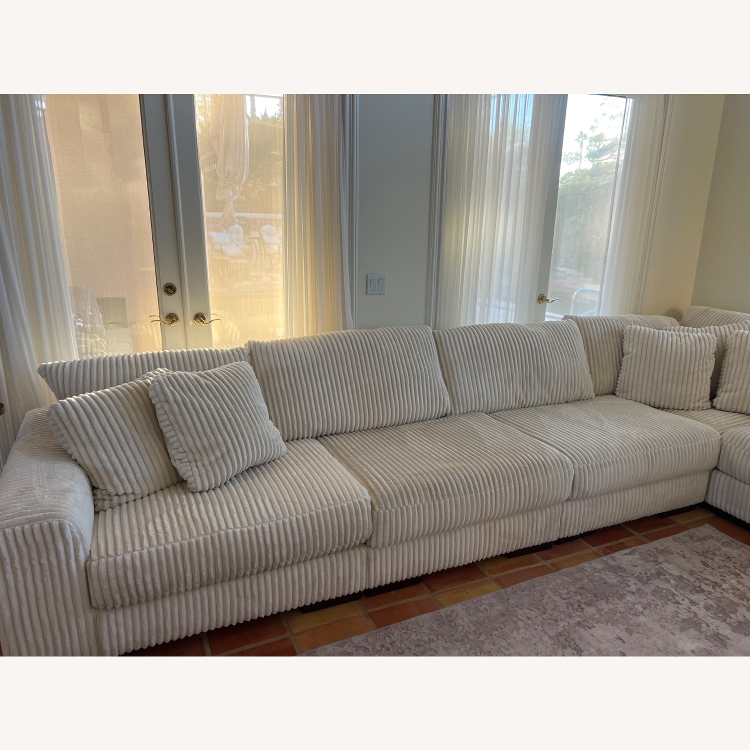 Ashley Furniture White 2 Piece Sectional - image-2
