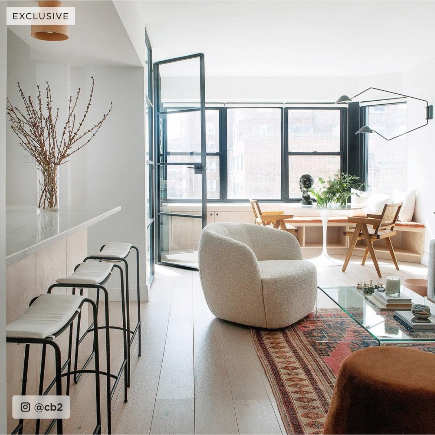 CB2 Peekaboo Acrylic Coffee Table - Like New - image-4