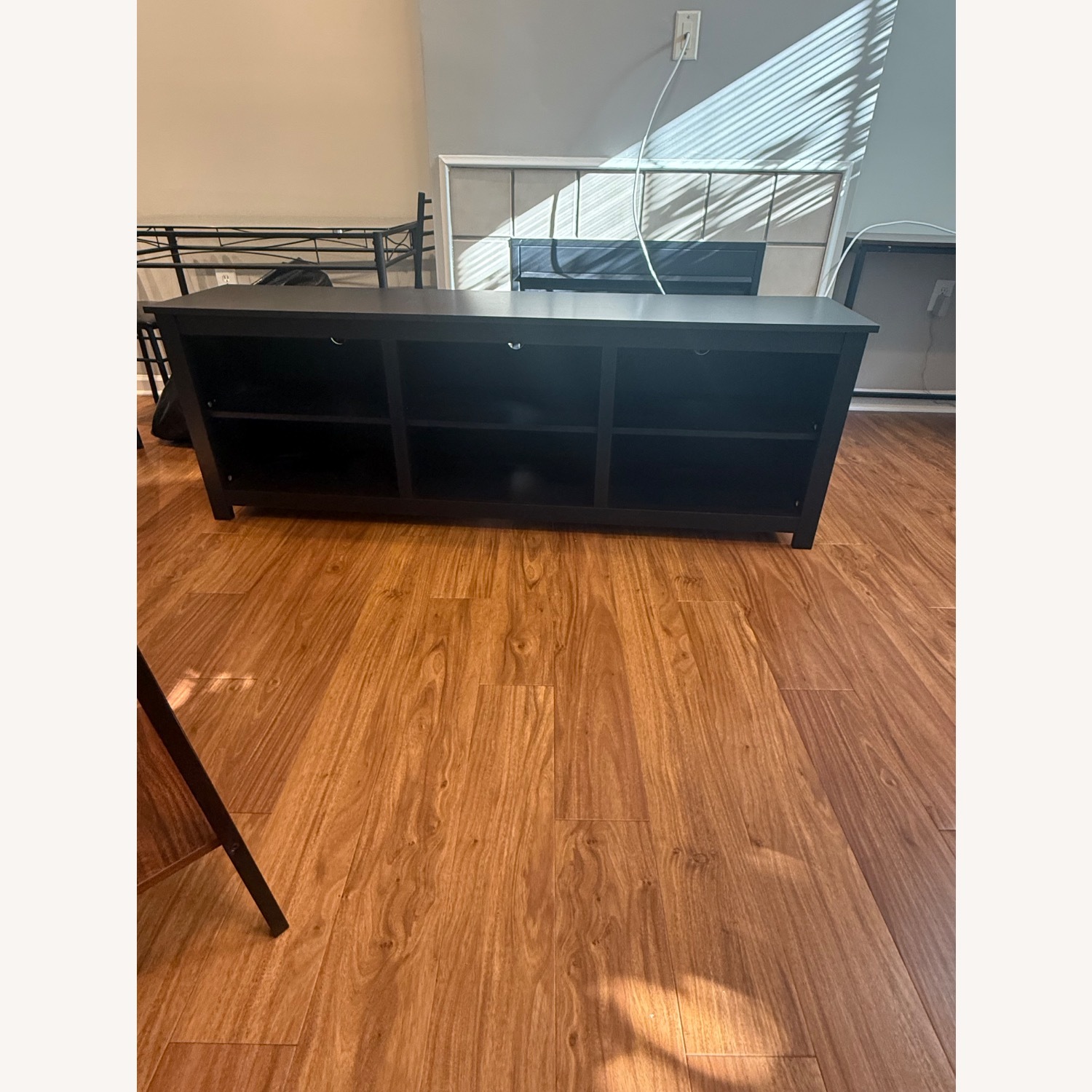 Black Wood Media Storage for TV up to 70 inch  - image-2