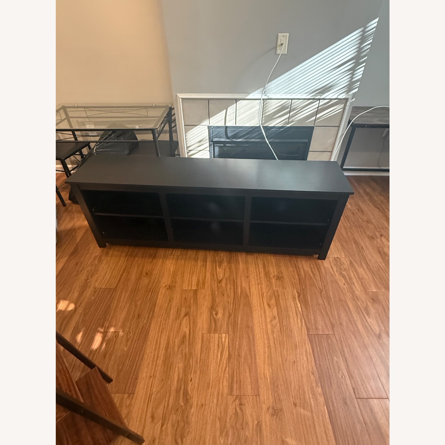 Black Wood Media Storage for TV up to 70 inch  - image-5